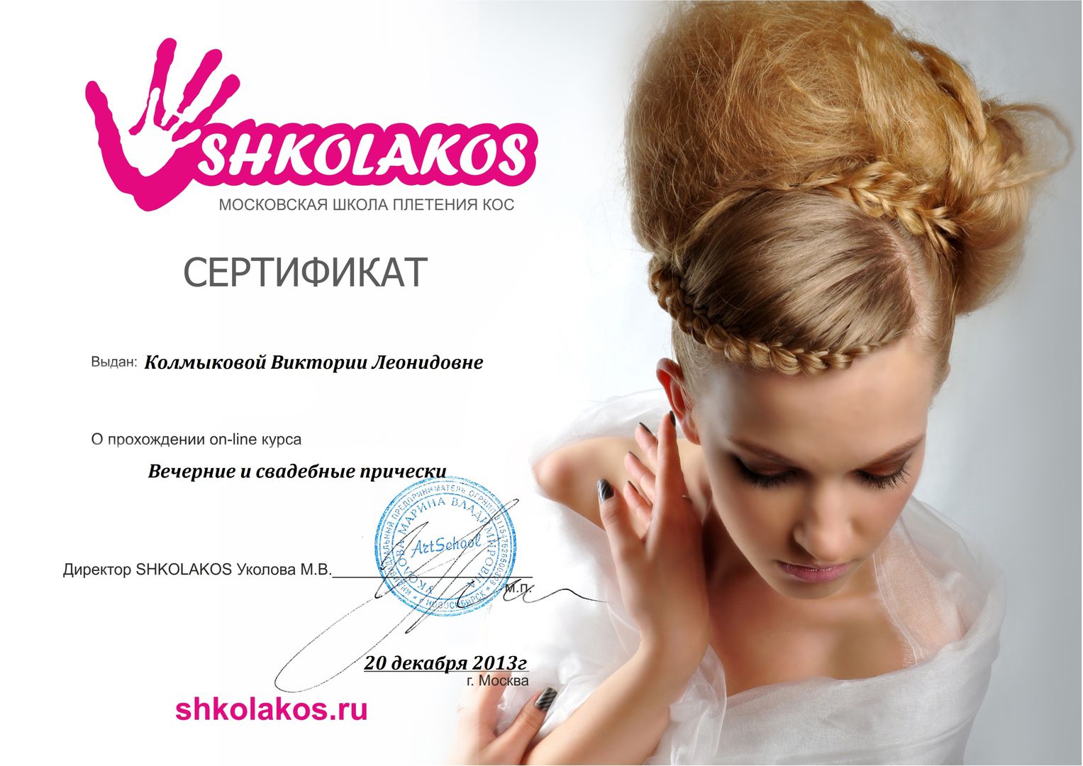 Прическа по сертификату Прическа по сертификату