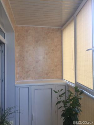 Ремонт балкона (установка шкафов) от компании галерея окон к.