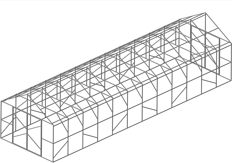 Промышленная теплица чертеж