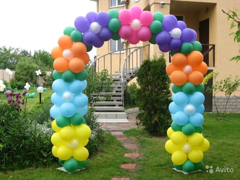 Воздушные шары для сада. Гирлянда из воздушных шаров. Арка из шаров. Цветочная арка из шаров. Арка на выпускной в детский сад.