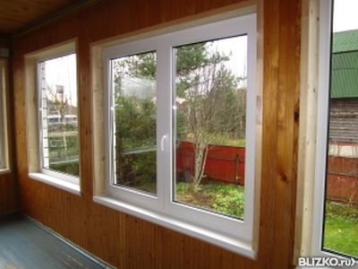 Окно трехкамерное 1300*1400 двухстворчатое для загородного дома