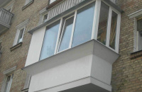 Обшивка балкона металлическим сайдингом по фасаду до 3,5 метра