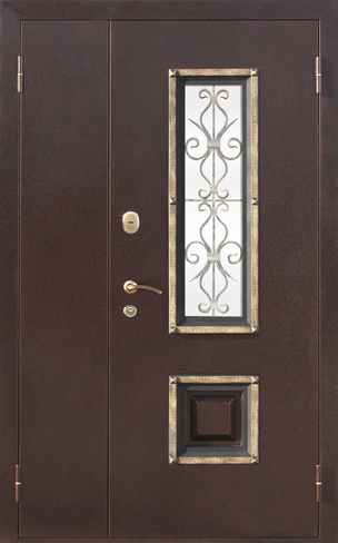 Входная дверь Венеция Венге 1200х2050 мм Венге / Белёный дуб