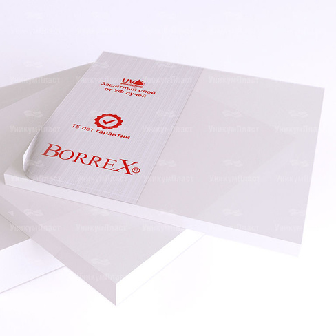 Монолитный поликарбонат Borrex 12 мм опал 2050*3050