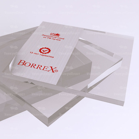 Монолитный поликарбонат Borrex (оптима) 4 мм прозрачный 2050*3050