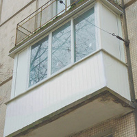 Внешняя обшивка балконов профнастилом