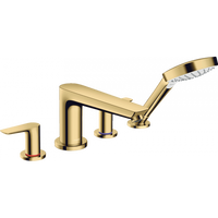 Talis E Смеситель на край ванны, на 4 отверстия, полированное золото