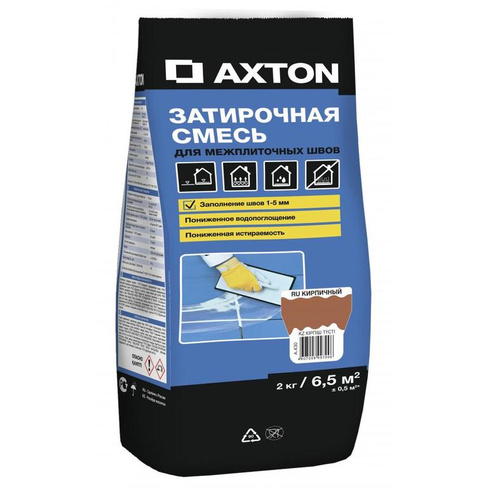Затирка цементная Axton А.430 2 кг цвет кирпичный AXTON