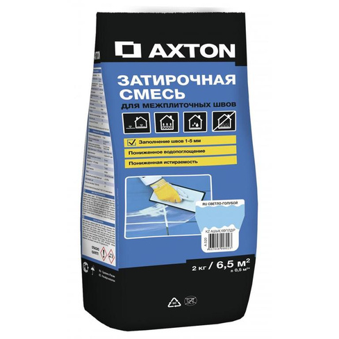 Затирка цементная Axton А.520 2 кг цвет светло-голубой AXTON
