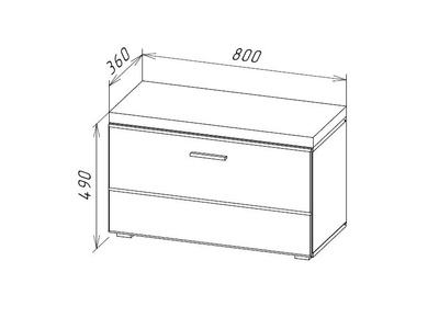 Тумба для обуви глосс