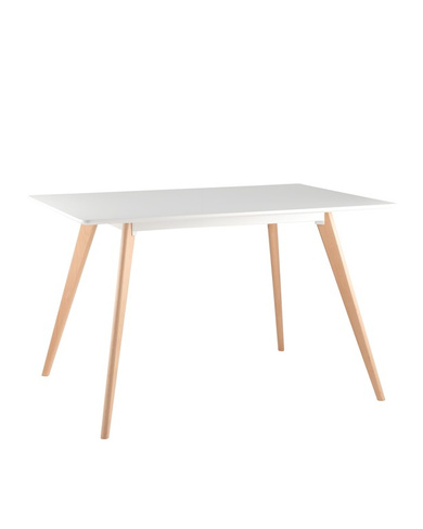 Стол обеденный FRANK 120*80 Белый Stool Group FRANK 120*80 Белый, столешница сплошная, массивные деревянные ножки