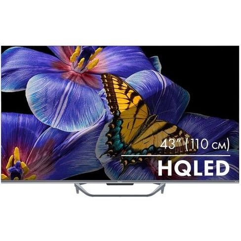 43" Телевизор HAIER Smart TV S4, QLED, 4K Ultra HD, серый, СМАРТ ТВ, Android TV
