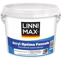Краска водно-дисперсионная LINNIMAX Acryl Optima Fassade для наружных работ База 1 2,5 л 948105466