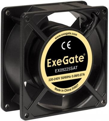 Exegate EX289006RUS Вентилятор 220В ExeGate EX09225SAT (92x92x25 мм, Sleeve bearing (подшипник скольжения), клеммы, 2500