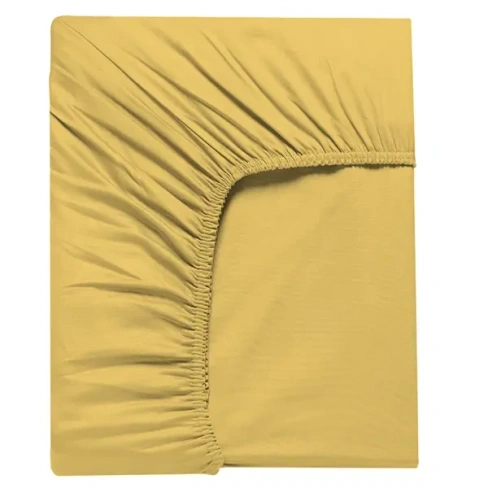 Простыня Inspire 160x200 см сатин на резинке цвет желтый INSPIRE Простыня на резинке