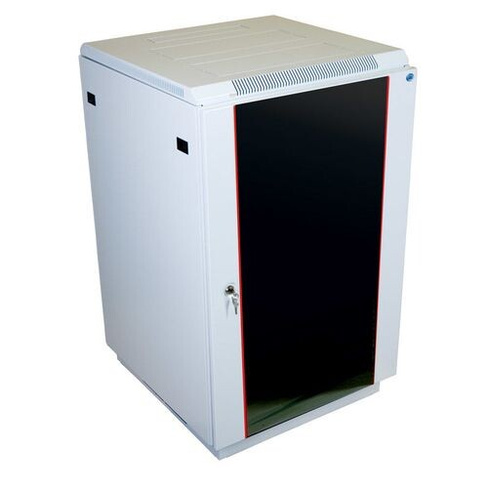 Шкаф серверный ЦМО ШТК-М-27.6.10-1ААА напольный, стеклянная передняя дверь, 27U, 600x1360x1000 мм