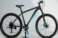 Горный велосипед 27.5 черный матовый с синим