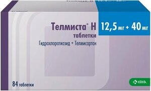 Телмиста Н Таблетки 40 мг + 12,5 мг 84 шт КРКА