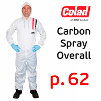 Комбинезон малярный Colad (р. 62) Carbon Spray Overall с капюшоном многоразовый, защитный 511762