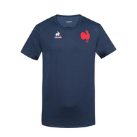 Детская футболка для регби с короткими рукавами - Perf Tee FFR Kids 21/22 темно-синий LE COQ SPORTIF