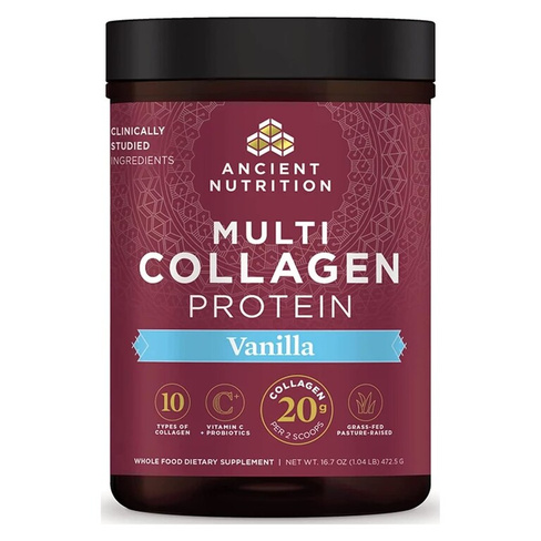 Коллаген Ancient Nutrition Multi Protein 10 Types Vitamin C + Probiotics Vanilla, 472,5 г