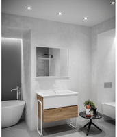 Мебель для ванной Grossman Солис 85 см дуб сонома/белая