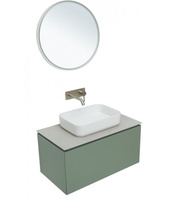 Мебель для ванной Allen Brau Infinity 85 см сплошной фасад цементно-серый