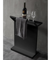 Столик для ванной с полотенцедержателем Abber Stein AS1637 черный
