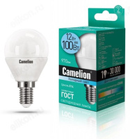 Лампа светодиодная LED E14 G45 12W 845 Camelion NNM