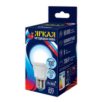 Лампа светодиодная LED-A60 13W/6500K/E27/FR PLP01WH Яркая 13Вт матовая 6500К холод. бел. E27 (упак. картон) Uniel UL-000