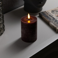 Светодиодная свеча бордовая, 7.5 × 12.5 × 7.5 см, воск, пластик, батарейки ааах2 (не в комплекте), свечение теплое белое