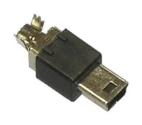 Штекер на кабель mini USB 5pin M-SP (собирается из 4-х частей)