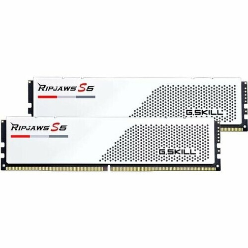 Оперативная память G.skill DDR5 Ripjaws S5 32GB (2x16GB) 6000MHz CL30 (30-40-40-96) 1.35V (F5-6000J3040F16GX2-RS5W) Whit