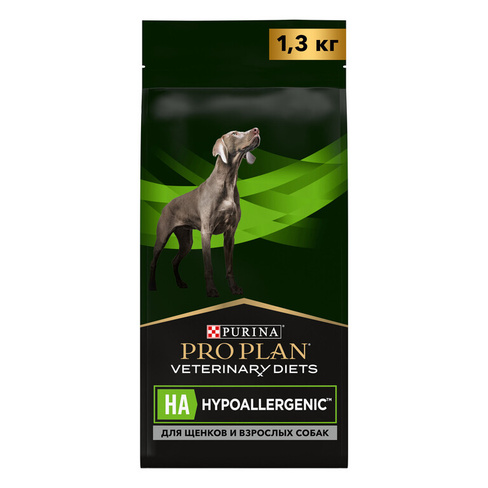 Сухой корм для собак Пурина Pro Plan Veterinary Diets Hypoallergenic при пищевой непереносимости 1,3 кг