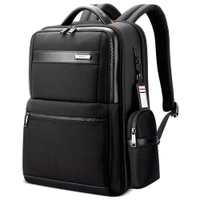 Рюкзак мужской городской дорожный 24л для ноутбука 15.6 Bopai Business Черный влагостойкий с USB портом, текстильный, мо
