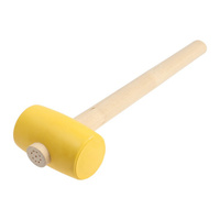 Киянка лом, деревянная рукоятка, желтая резина, 55 мм, 400 г LOM
