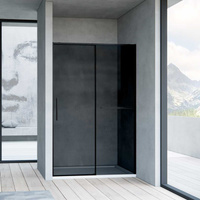 Душевая дверь Vincea Slim Soft VDS-1SS черный, стекло тонированное