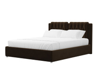 Кровать интерьерная Камилла 180, велюр, коричневый M-lion мебель