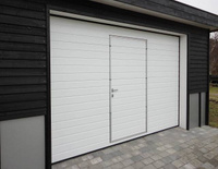 Автоматические секционные гаражные ворота с калиткой ALUTECH Prestige 2750×2500 мм
