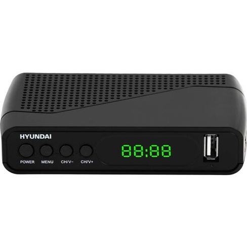 Ресивер DVB-T2 Hyundai H-DVB500, черный