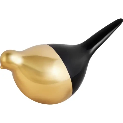 Фигура декоративная Птичка черно-золотая керамика 10.5 см Без бренда None