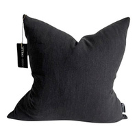 Льняная наволочка, 24 x 24 дюйма Modish Decor Pillows, цвет Black