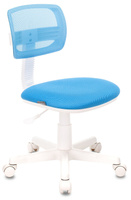 Кресло Бюрократ CH-W299/LB/TW-55 (Children chair CH-W299 blue TW-31 TW-55 cross plastic plastik белый)