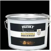 Краска по металлу Husky Klondike цвет черный глянцевый 9 л HUSKY None