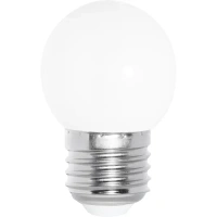Лампа светодиодная Smartbuy Matte G45-01W/3000/E27 E27 220 В 1 Вт шар малый 80 лм цвет света теплый белый Без бренда Лам