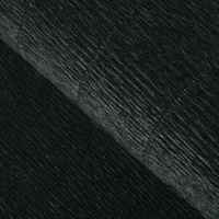 Бумага для упаковок и поделок, гофрированная, черная, однотонная, двусторонняя, рулон 1 шт, 0,5 х 2,5 м Cartotecnica Ros