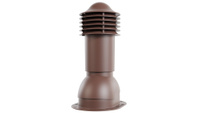 Труба вентиляционная Viotto, для готовой мягкой и фальцевой кровли, d-110мм, h-550мм, утепленная, коричневый шоколад