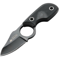 Нож шейный "Amigo-X" сталь-AUS8 blkh, черный, титановое покрытие Kizlyar Supreme Нож Amigo-X" AUS-8 bt