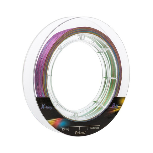 Леска плетеная X-Ray 8-x 150 м, цвет multicolor RUBICON 493150MC-016