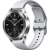 Смарт-часы Xiaomi Watch S3, 1.43", серебристый/серебристый [bhr7873gl]